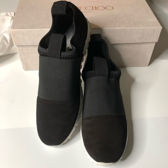 Jimmy Choo Black Slip-On Mens Sneakers Size 9.5 - Picture 2 of 9